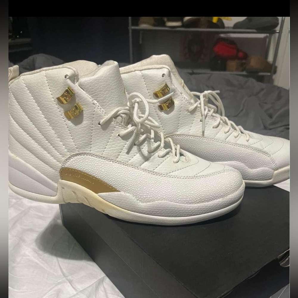 Jordan Retro 12 OVO gold and black